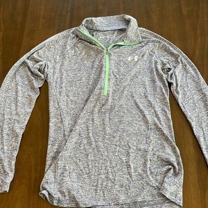 Navy/gray underarmour quarter zip pull over. Size small